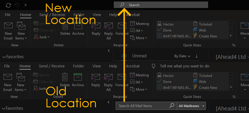 Ahead4 Outlook Missing Search